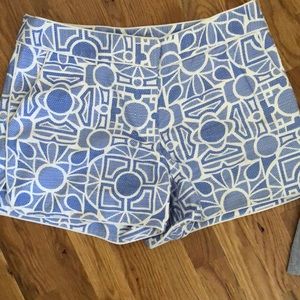 Preppy patterned shorts